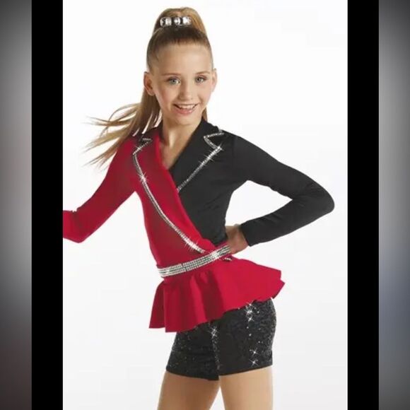 Weissman Two Tone Faux Jacket Biketard Costume Medium Child - Picture 1 of 8